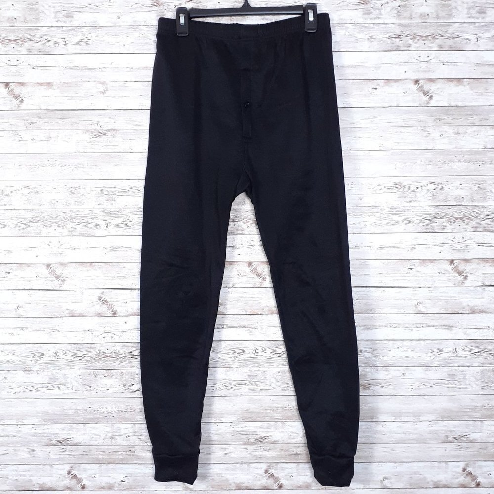 Rodex Mens Thermal Bottoms XL Black Cotton Pants 170A